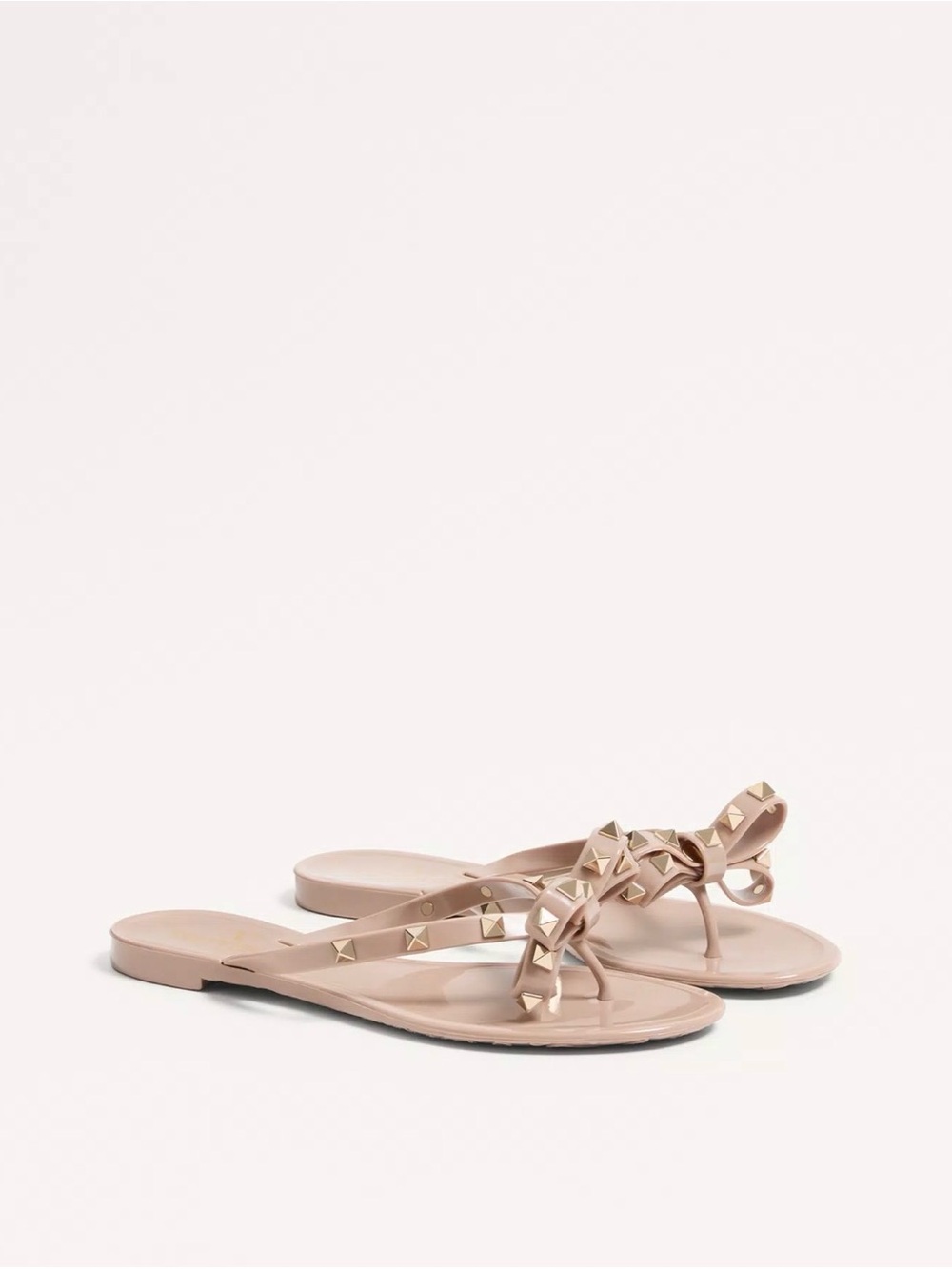 Valentino Studded Bow Thong Sandals